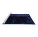 Sideview of Machine Washable Abstract Blue Modern Rug, wshabs4407blu