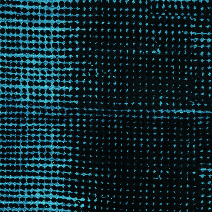 Machine Washable Abstract Turquoise Modern Area Rugs, wshabs4407turq