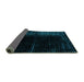 Sideview of Abstract Turquoise Modern Rug, abs4407turq