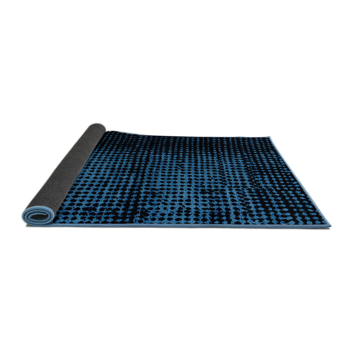 Sideview of Abstract Blue Modern Rug, abs4408