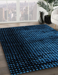 Abstract Blue Modern Rug, abs4408