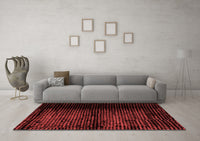 Machine Washable Abstract Red Modern Rug, wshabs4408red