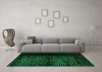 Machine Washable Abstract Green Modern Rug, wshabs4408grn