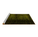 Sideview of Machine Washable Abstract Yellow Modern Rug, wshabs4408yw