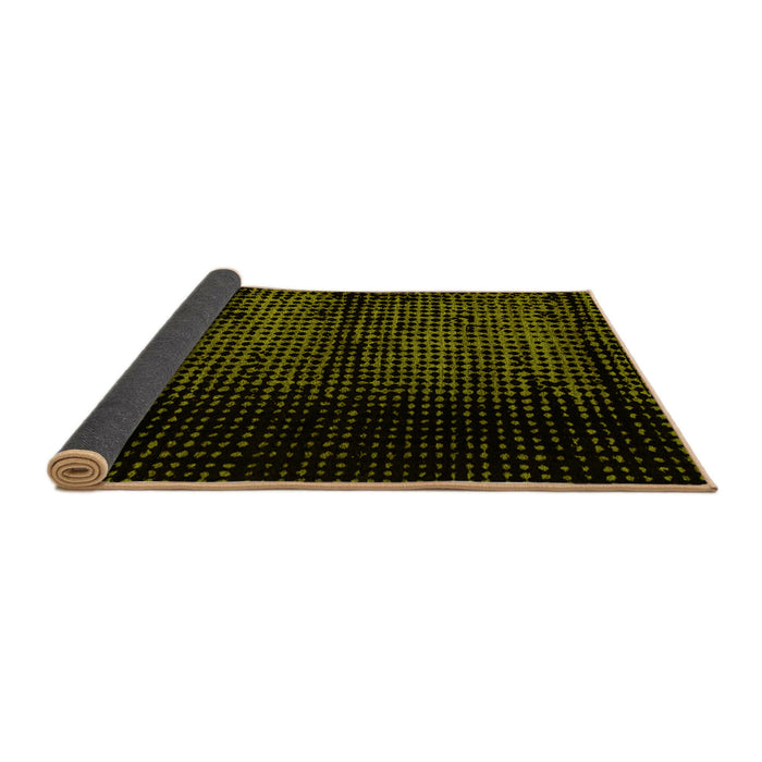 Sideview of Abstract Yellow Modern Rug, abs4408yw