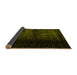 Sideview of Abstract Yellow Modern Rug, abs4408yw