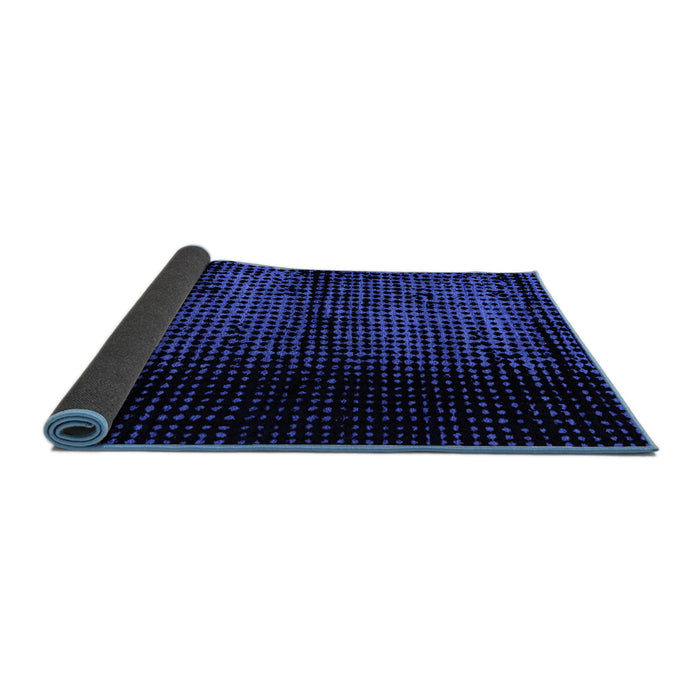 Sideview of Abstract Blue Modern Rug, abs4408blu