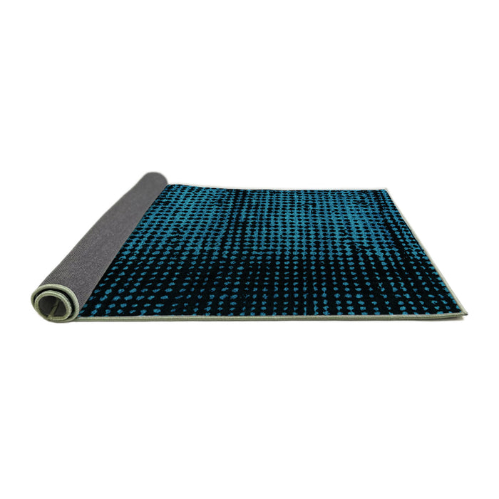 Sideview of Abstract Turquoise Modern Rug, abs4408turq