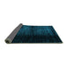 Sideview of Abstract Turquoise Modern Rug, abs4408turq