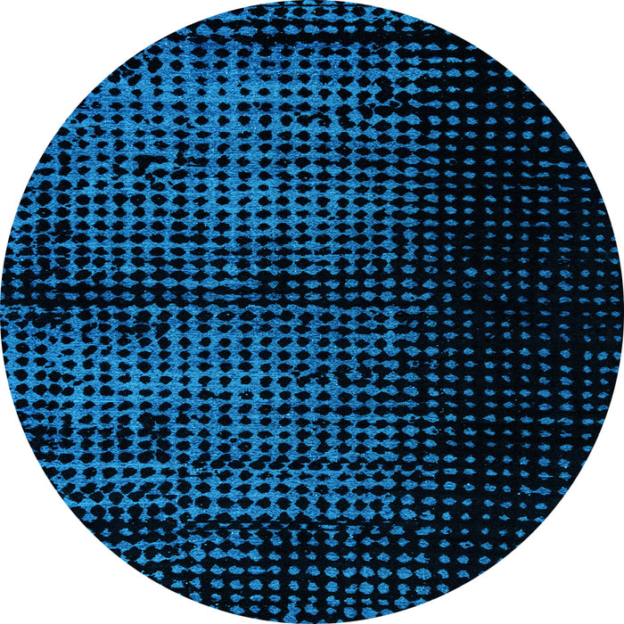 Round Machine Washable Abstract Light Blue Modern Rug, wshabs4408lblu