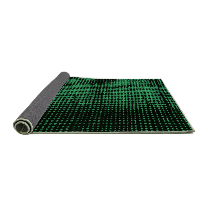 Sideview of Abstract Green Modern Rug, abs4408grn