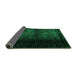 Sideview of Abstract Green Modern Rug, abs4408grn