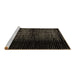 Sideview of Machine Washable Abstract Brown Modern Rug, wshabs4408brn