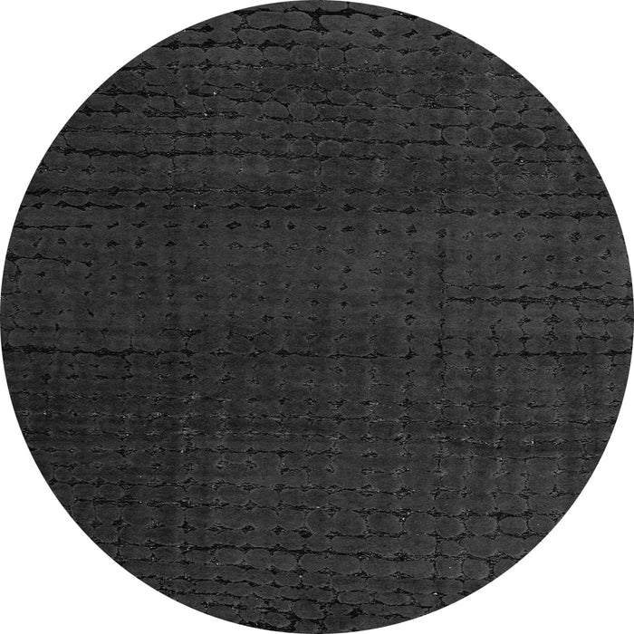 Round Oriental Gray Modern Rug, abs4409gry