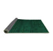 Sideview of Oriental Green Modern Rug, abs4409grn