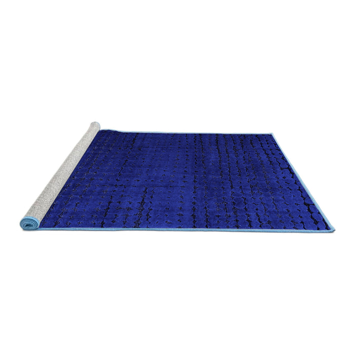 Sideview of Machine Washable Oriental Blue Modern Rug, wshabs4409blu