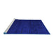 Sideview of Machine Washable Oriental Blue Modern Rug, wshabs4409blu