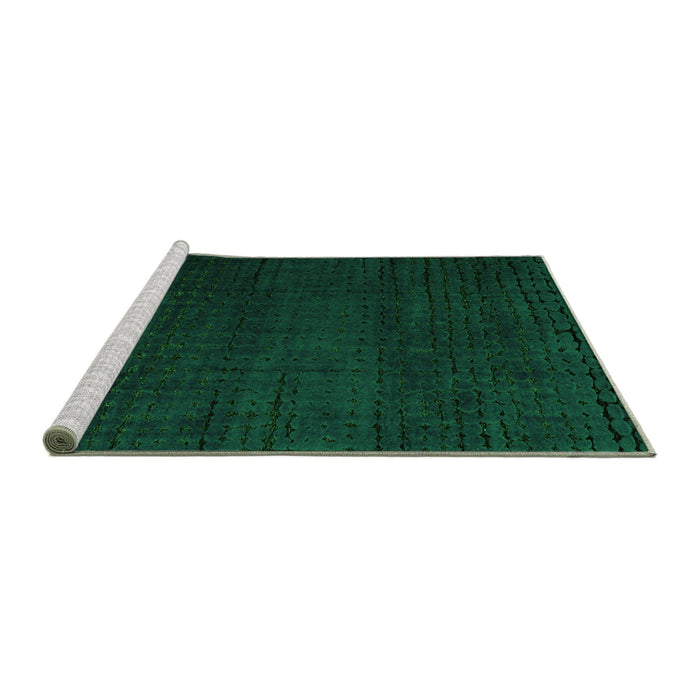 Sideview of Machine Washable Oriental Green Modern Area Rugs, wshabs4409grn