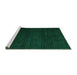 Sideview of Machine Washable Oriental Green Modern Area Rugs, wshabs4409grn