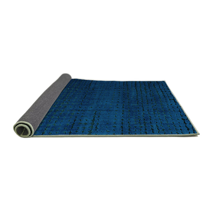 Sideview of Oriental Turquoise Modern Rug, abs4409turq