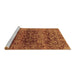 Sideview of Machine Washable Oriental Brown Traditional Rug, wshabs440brn