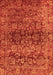 Machine Washable Oriental Orange Traditional Area Rugs, wshabs440org