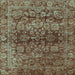 Square Oriental Light Blue Traditional Rug, abs440lblu