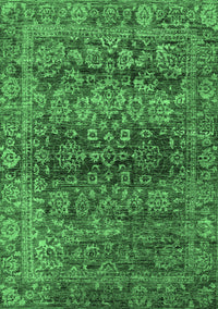 Oriental Emerald Green Traditional Rug, abs440emgrn