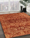 Machine Washable Abstract Red Rug in a Family Room, wshabs440