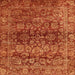 Square Abstract Red Oriental Rug, abs440