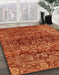 Abstract Red Oriental Rug in Family Room, abs440