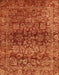 Machine Washable Abstract Red Rug, wshabs440