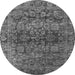 Round Oriental Gray Traditional Rug, abs440gry