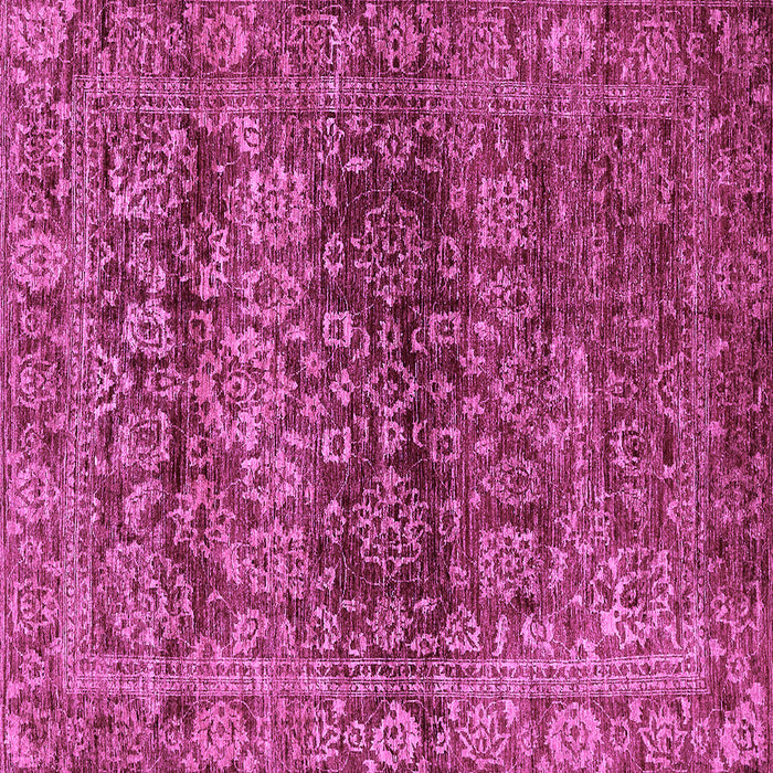 Square Machine Washable Oriental Purple Traditional Area Rugs, wshabs440pur