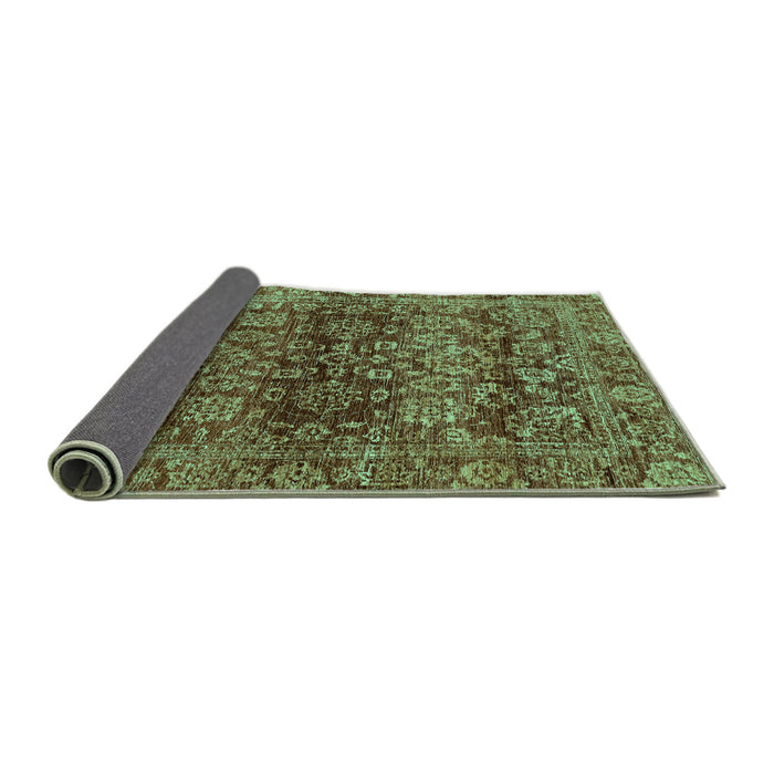 Sideview of Oriental Turquoise Traditional Rug, abs440turq