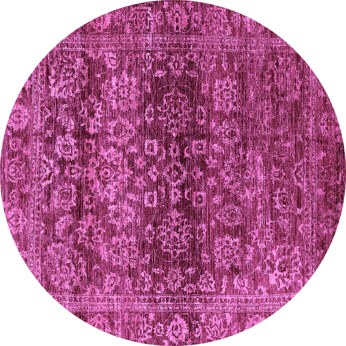 Round Oriental Purple Traditional Rug, abs440pur