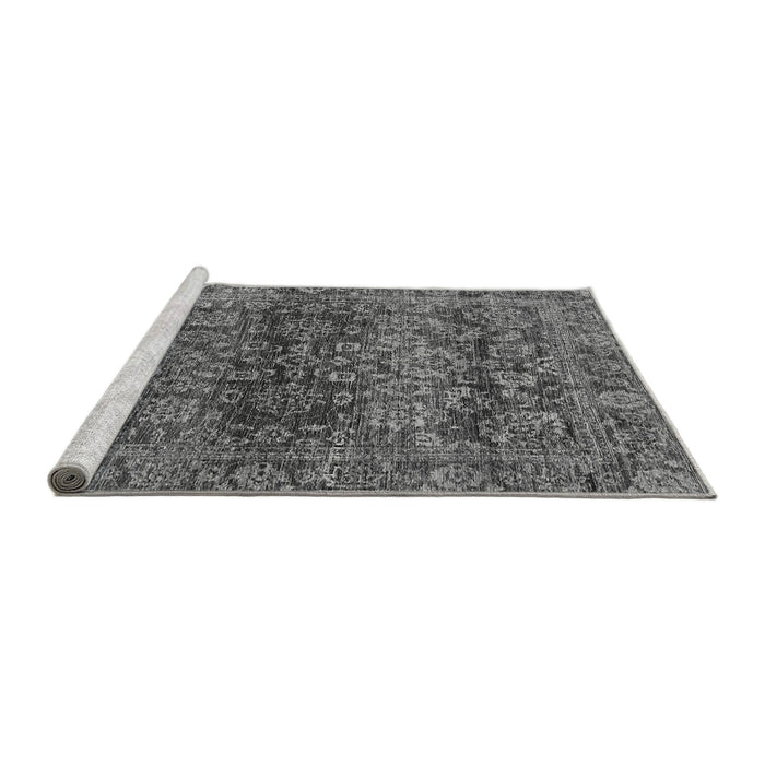 Sideview of Machine Washable Oriental Gray Traditional Rug, wshabs440gry