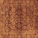 Square Oriental Brown Traditional Rug, abs440brn