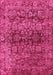 Machine Washable Oriental Pink Traditional Rug, wshabs440pnk