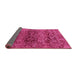 Sideview of Oriental Pink Traditional Rug, abs440pnk