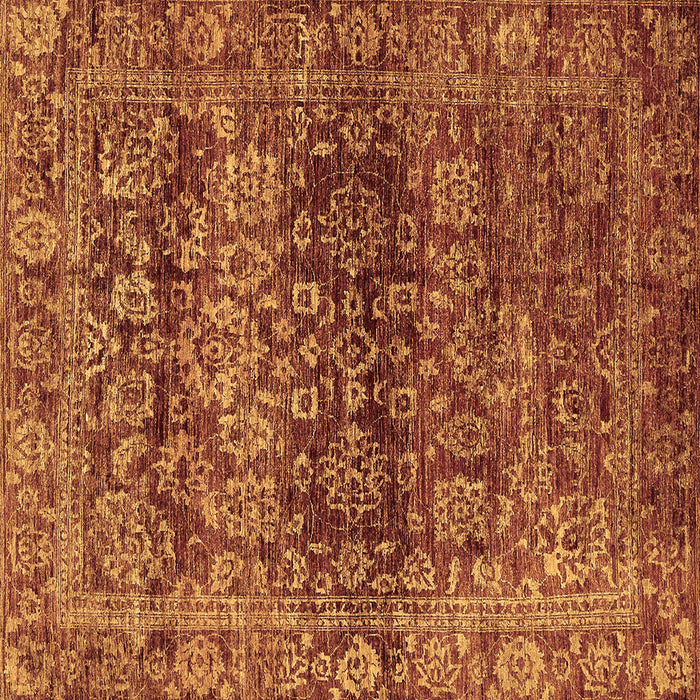Square Machine Washable Oriental Brown Traditional Rug, wshabs440brn