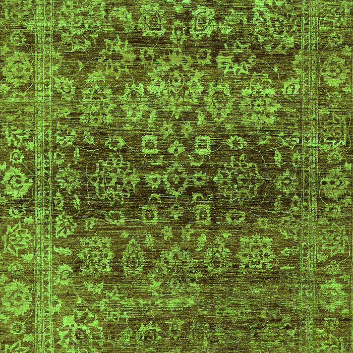 Machine Washable Oriental Green Traditional Area Rugs, wshabs440grn