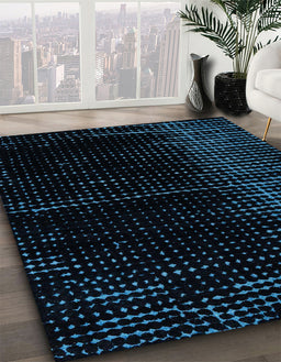 Machine Washable Abstract Black Rug in a Family Room, wshabs4410