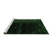 Sideview of Machine Washable Oriental Emerald Green Modern Area Rugs, wshabs4410emgrn