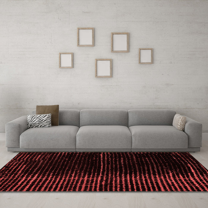 Modern Red Washable Rugs