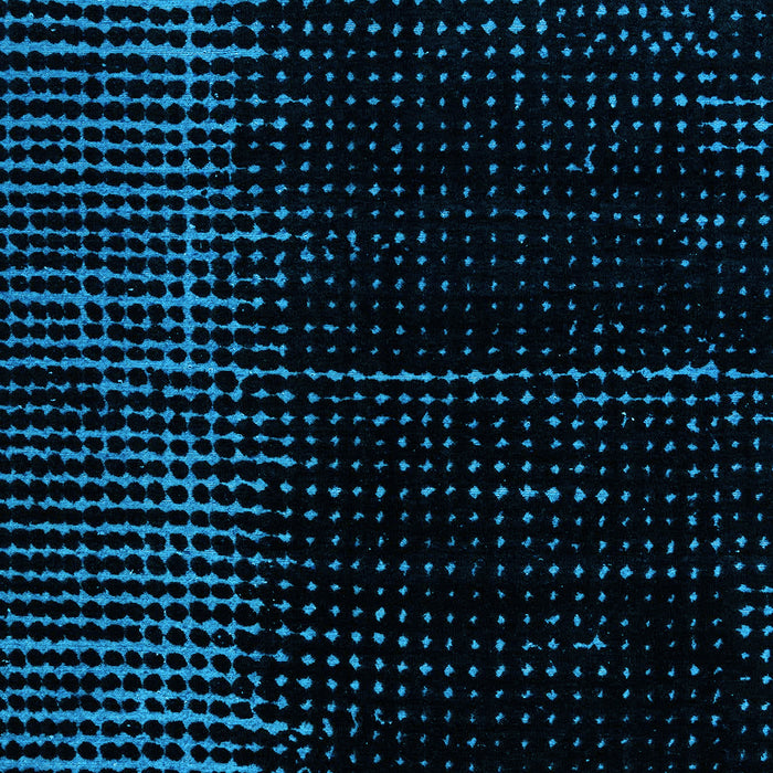 Machine Washable Oriental Light Blue Modern Rug, wshabs4410lblu