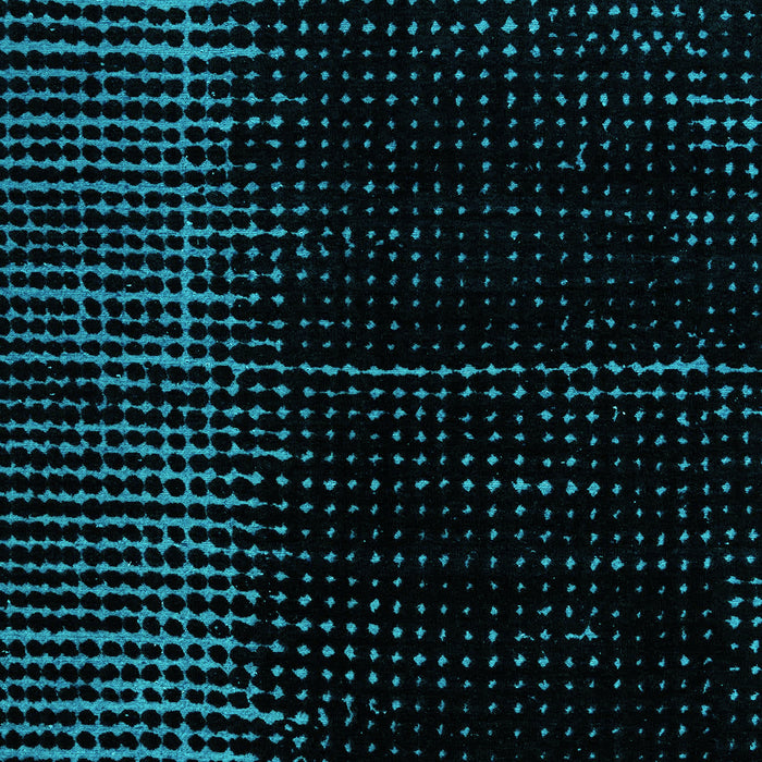 Machine Washable Oriental Turquoise Modern Area Rugs, wshabs4410turq