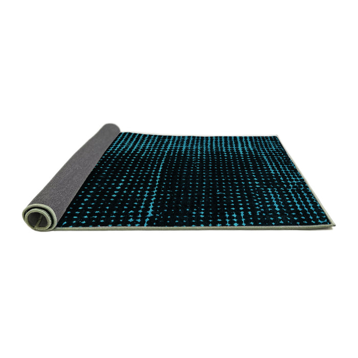 Sideview of Oriental Turquoise Modern Rug, abs4410turq