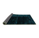 Sideview of Oriental Turquoise Modern Rug, abs4410turq