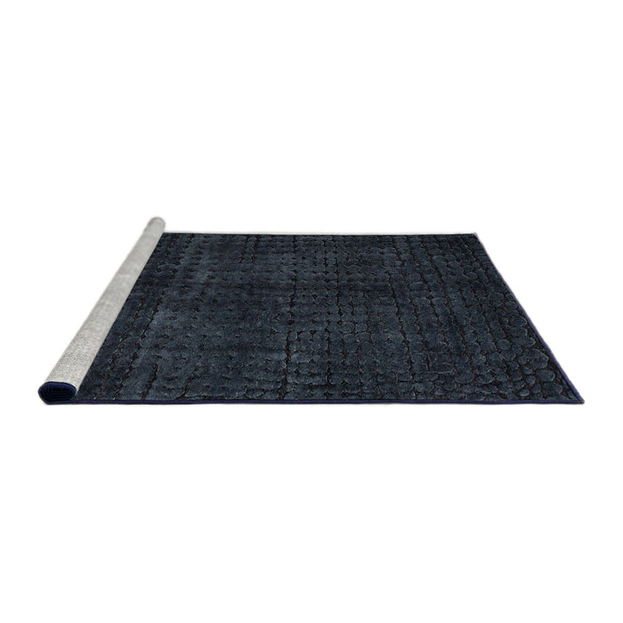 Sideview of Machine Washable Abstract Dark Slate Gray Green Rug, wshabs4411